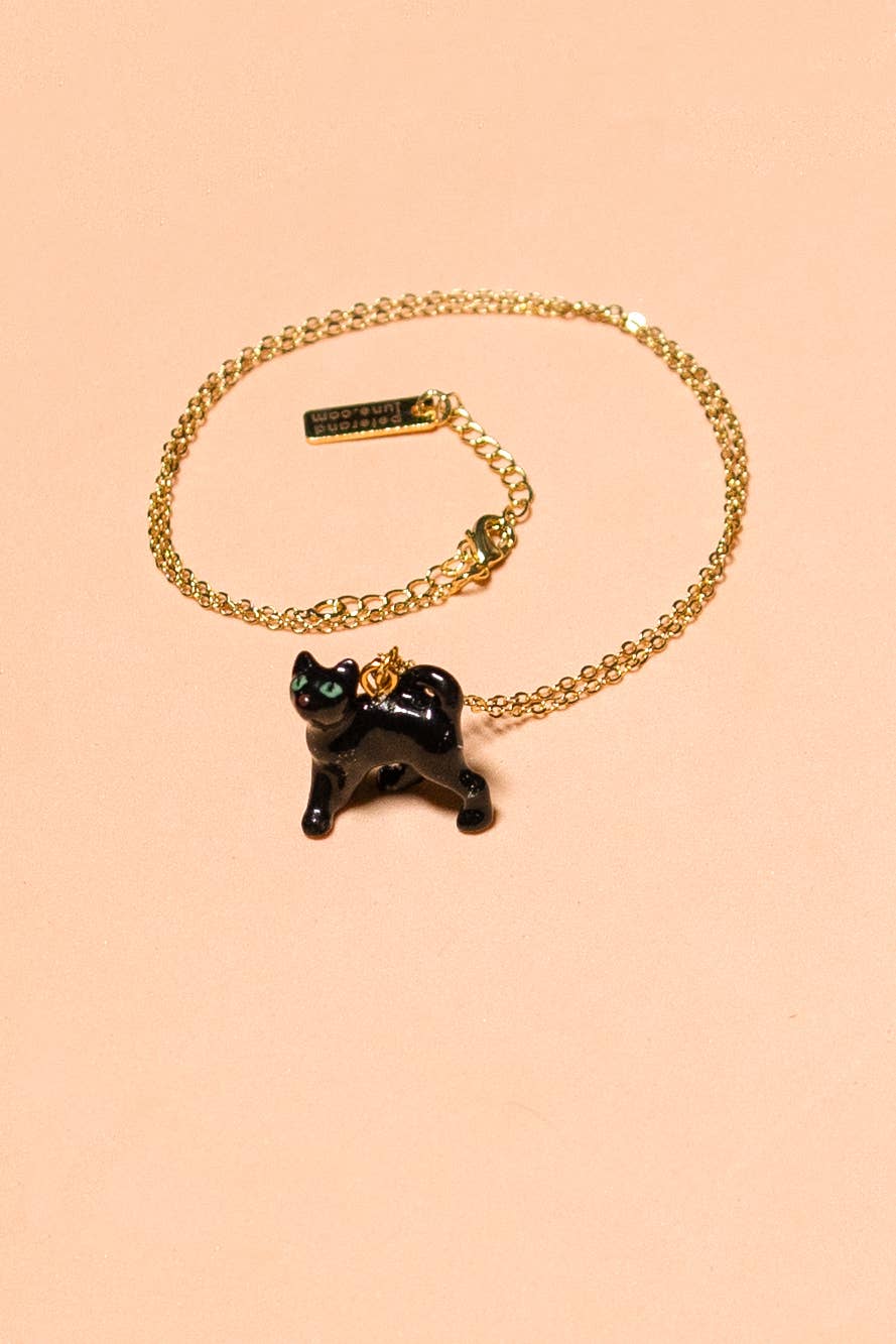 Tiny Norman Cat Necklace - Out of the Blue