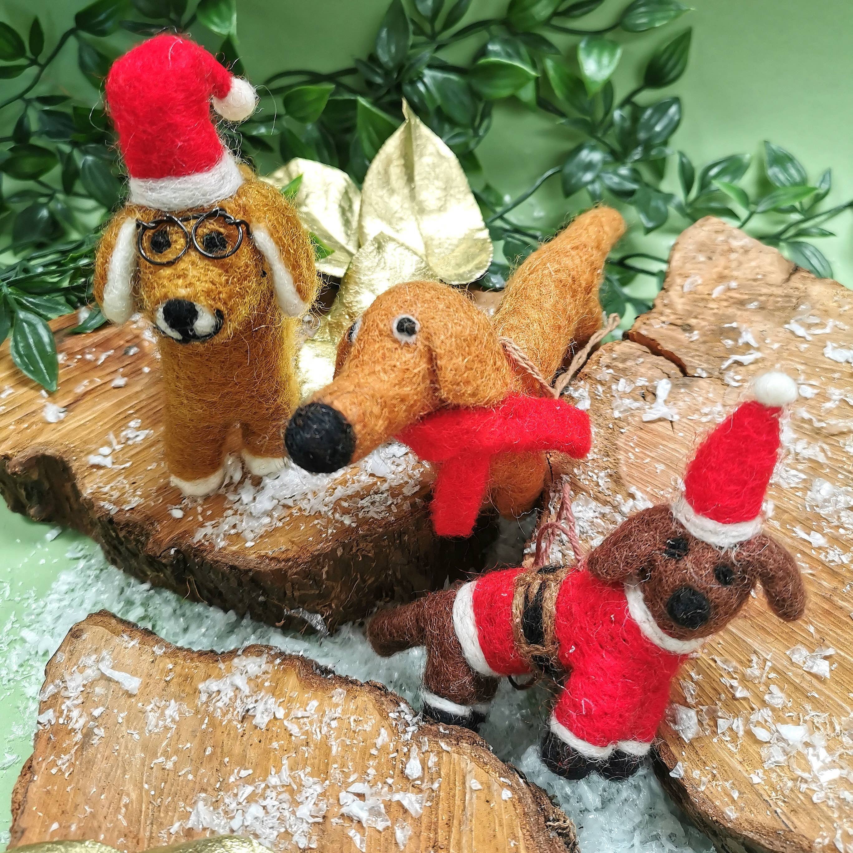 Felt Buddy Festive Dog Decoration