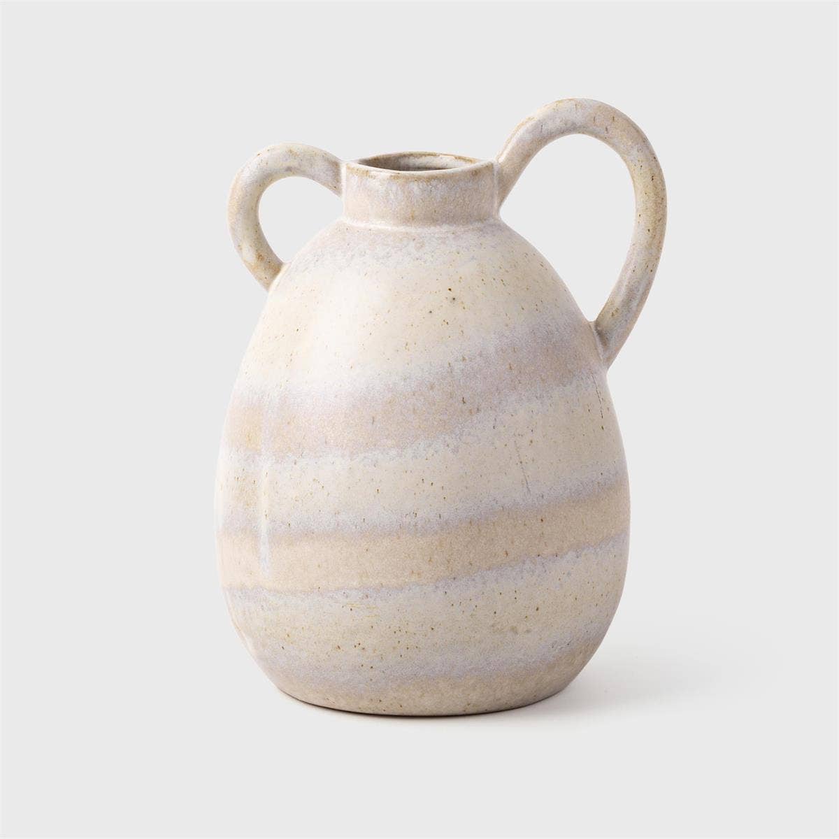 Reactive Glaze Ceramic Handled Vase - Out of the Blue