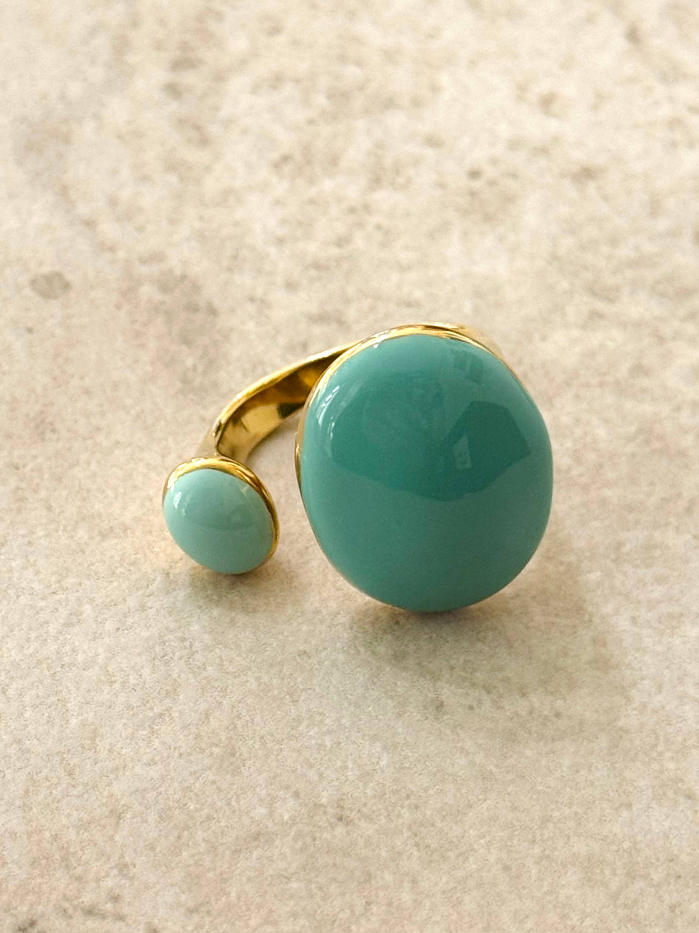 Morris Stainless Enamel Ring - Out of the Blue