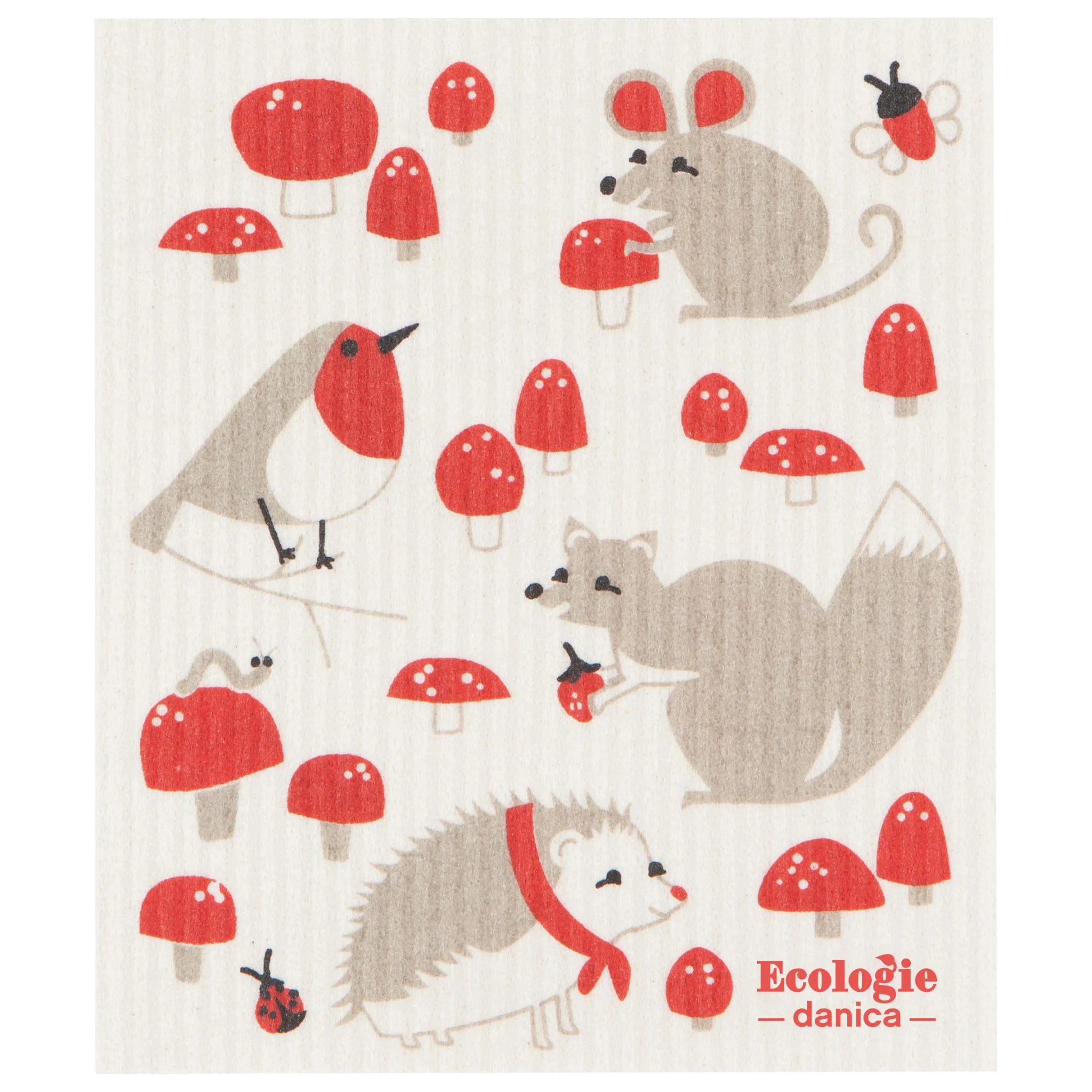 Toadstool Time Swedish Sponge Cloth - Out of the Blue