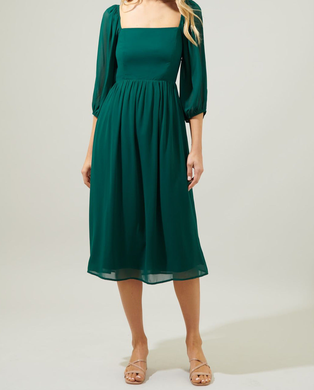Emerald Midi Dress - Out of the Blue