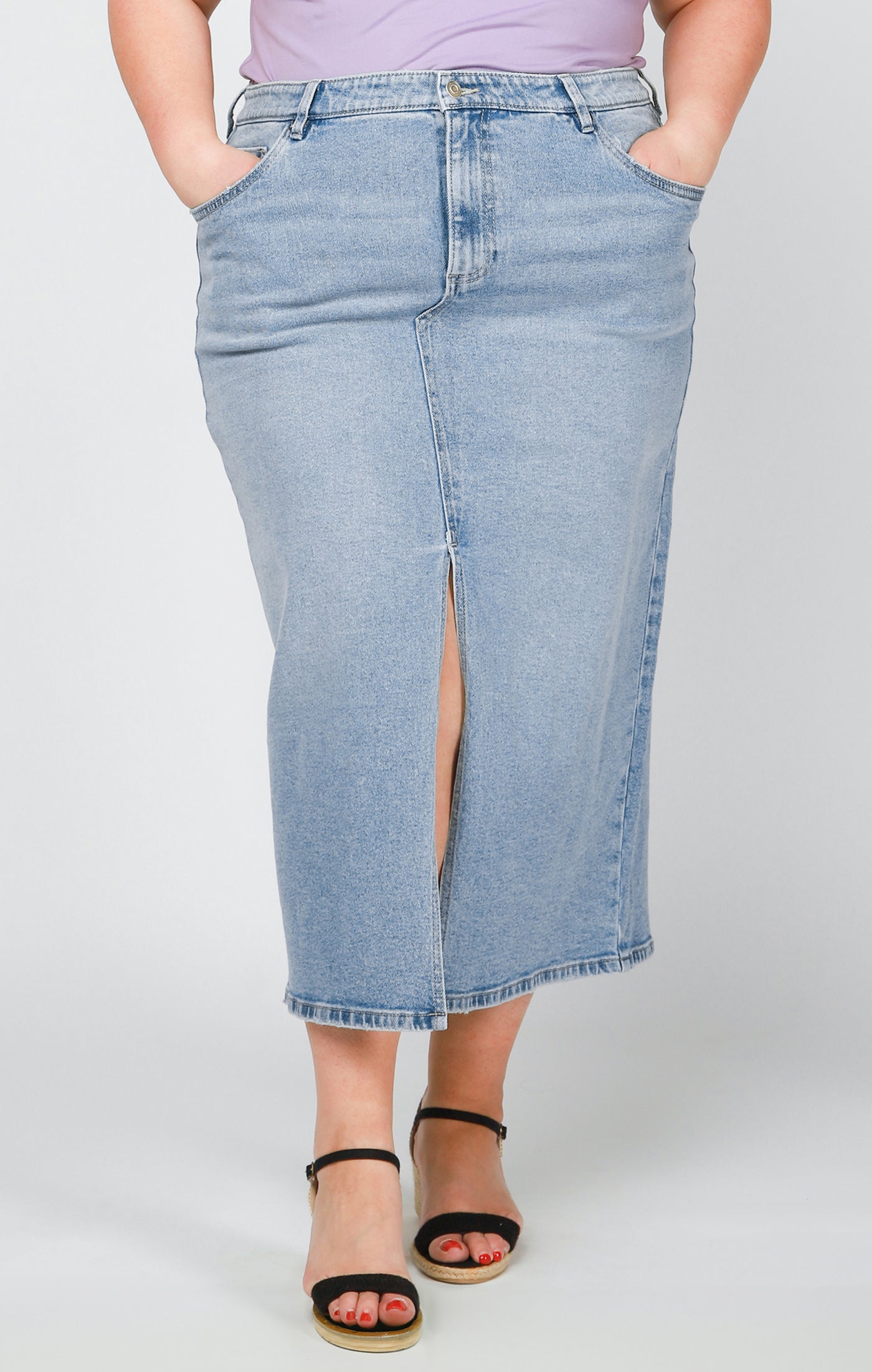 Denim Skirt Plus - Out of the Blue