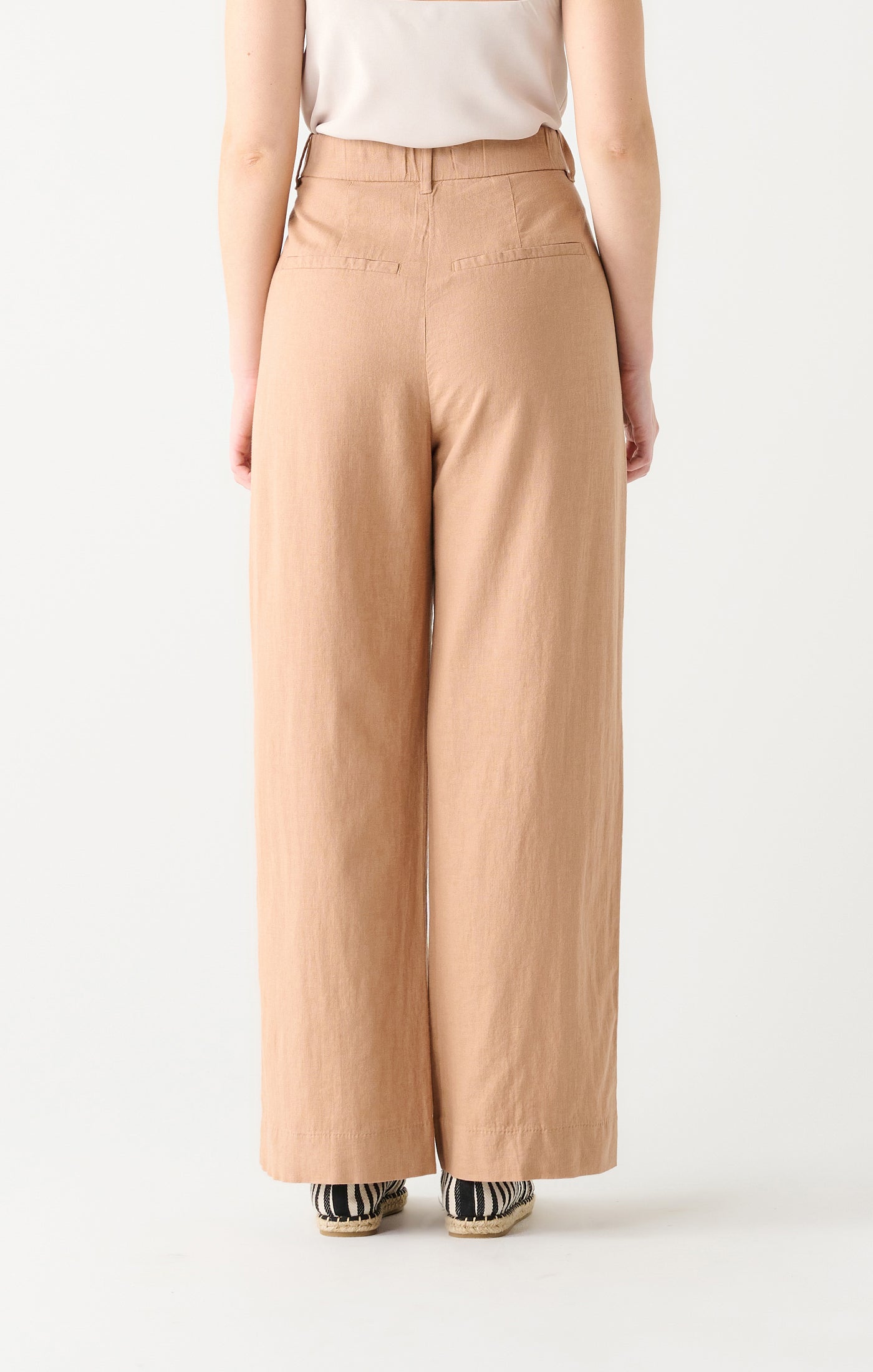 Linen Blend Trouser - Out of the Blue