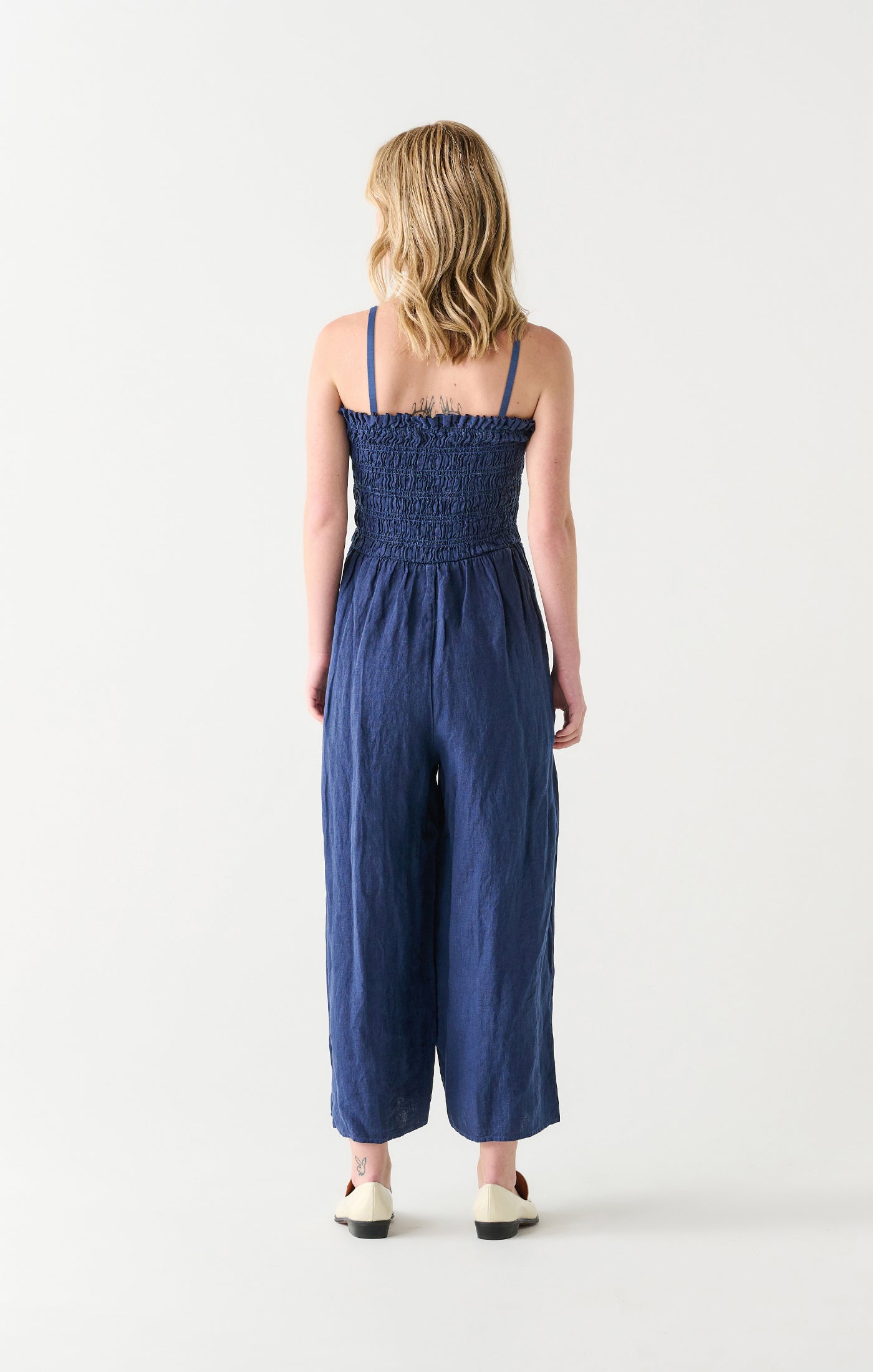 Smocked Jumpsuit - Out of the Blue
