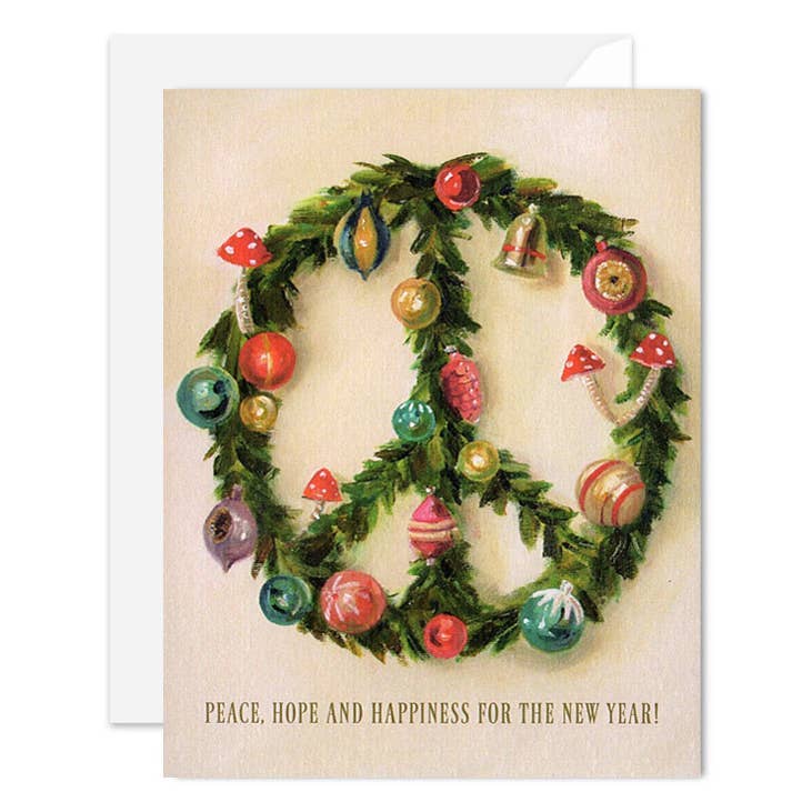 Peace Wreath Card - Out of the Blue
