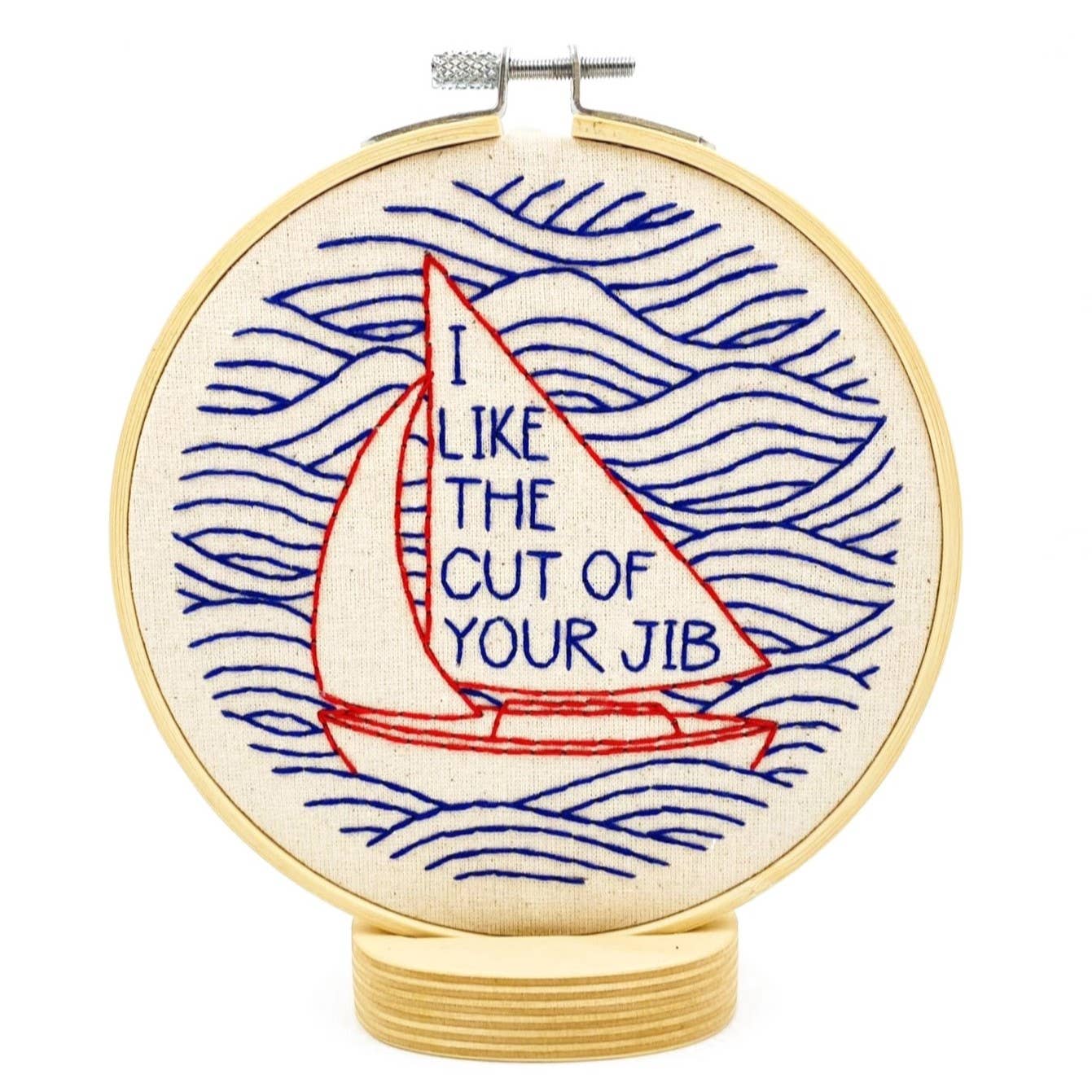 I like the cut of your jib Complete Embroidery Kit - Out of the Blue