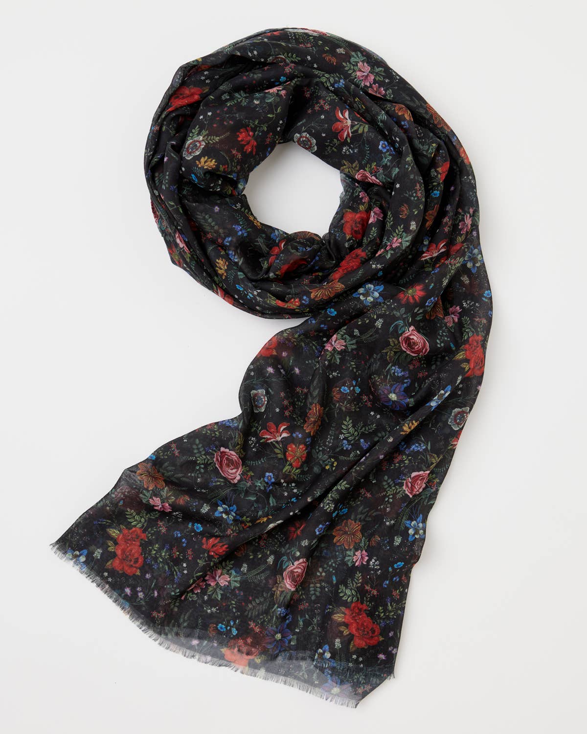 Rambling Floral Scarf - Out of the Blue