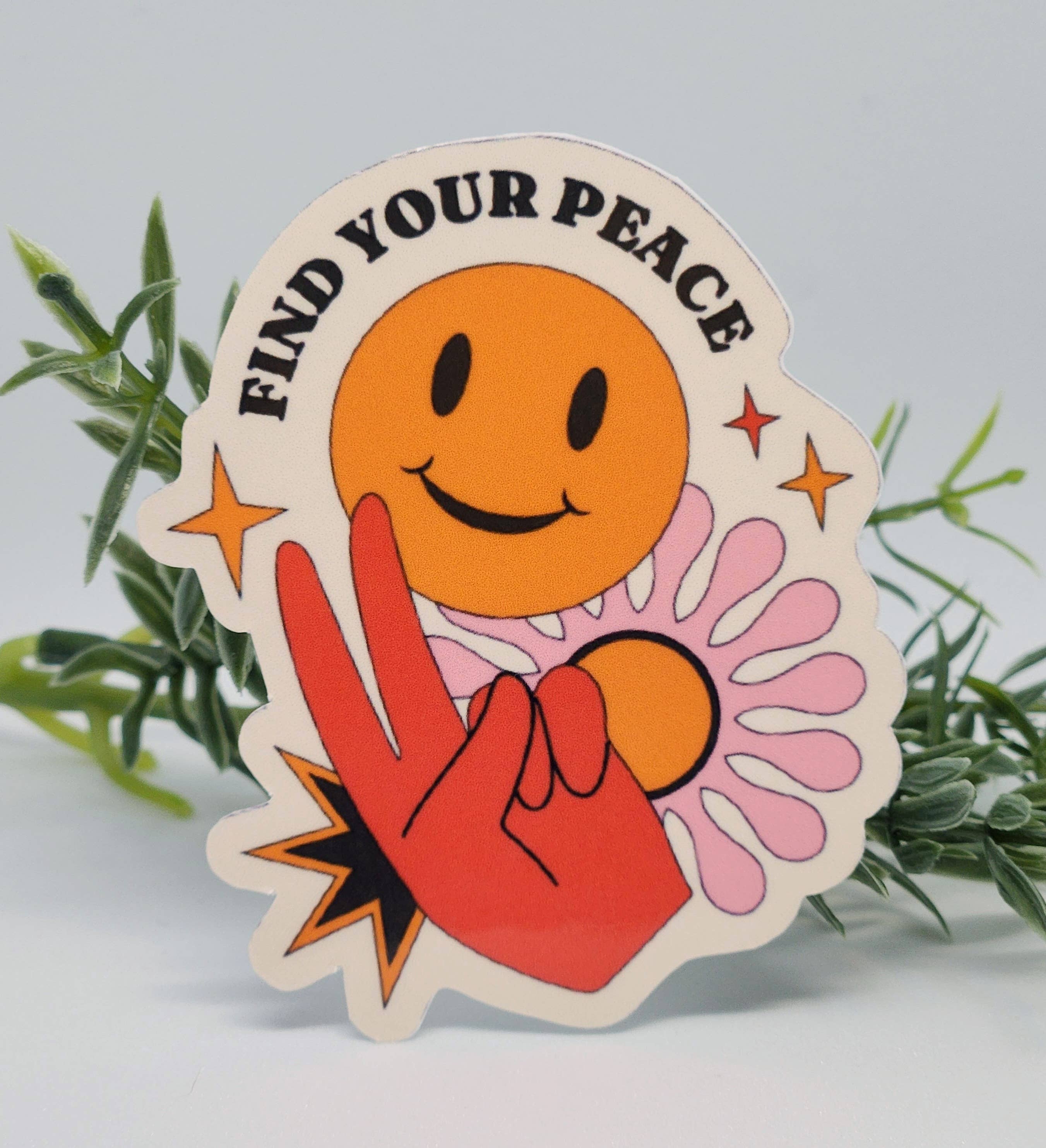 Peace retro Sticker - Out of the Blue