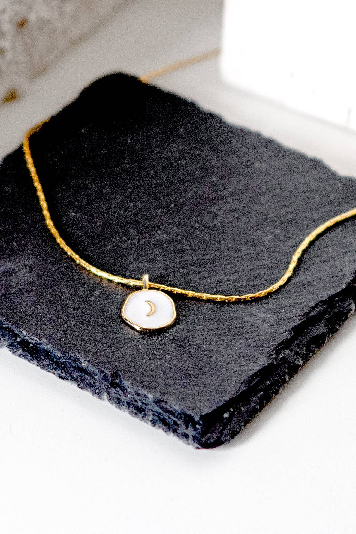 Catch you Lunar 24K Plated Gold Necklace - cloud - Out of the Blue