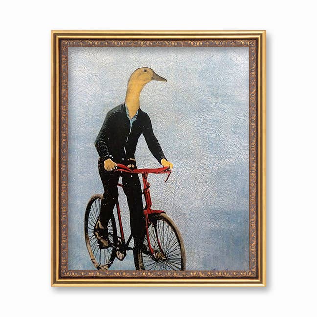 Bike Duck 8X10 Art Print: 8 X 10" / Unsigned - Out of the Blue