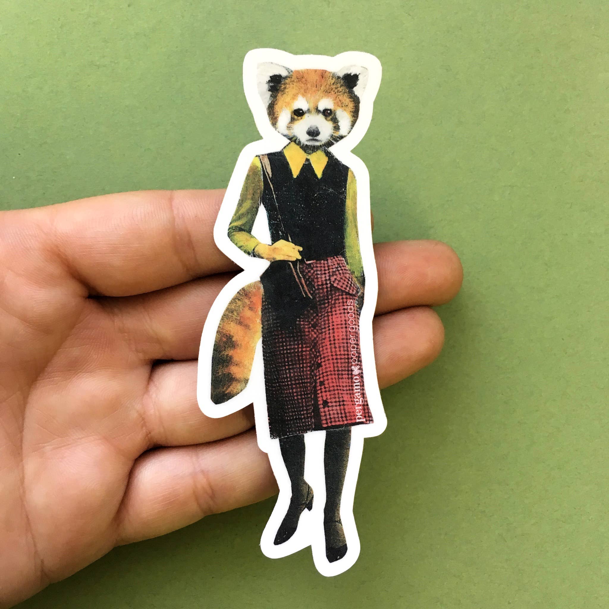 Red Panda Lady Vinyl Sticker - Out of the Blue