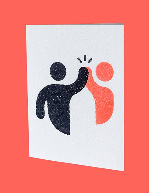 LETTERPRESS PRINTED GREETING CARD - Out of the Blue