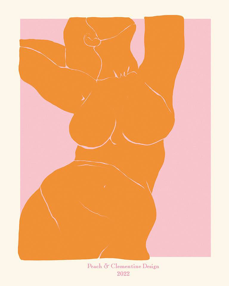 Peach & Clementine Design's Figure #2 Print - Out of the Blue