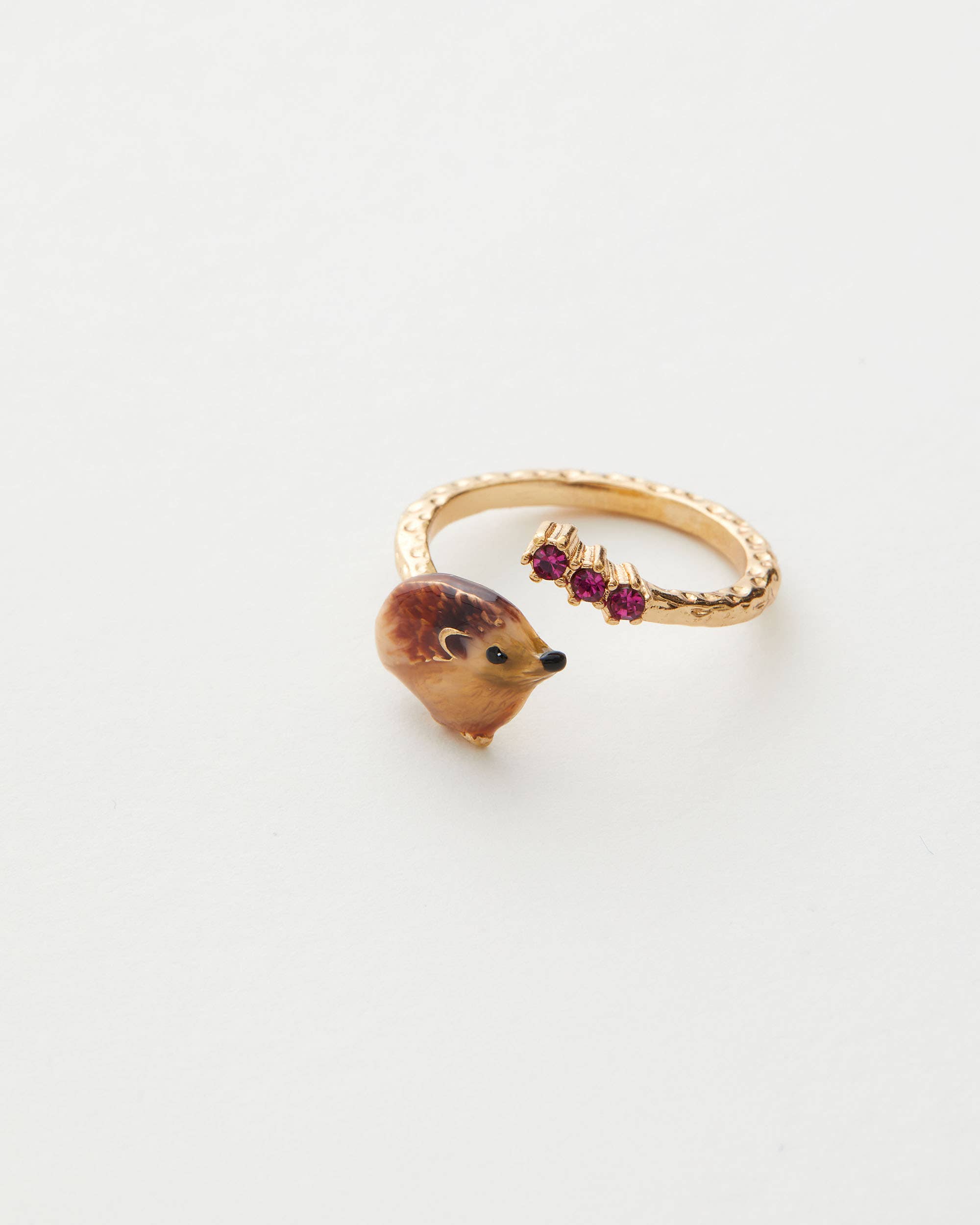 Enamel Hedgehog Ring - Out of the Blue
