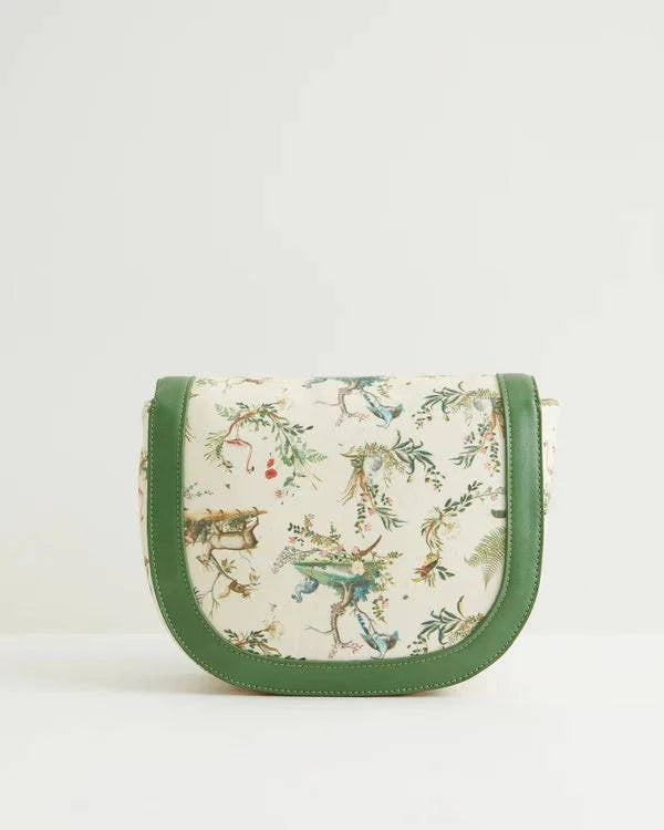 Toile de Jouy Saddle Bag - Out of the Blue