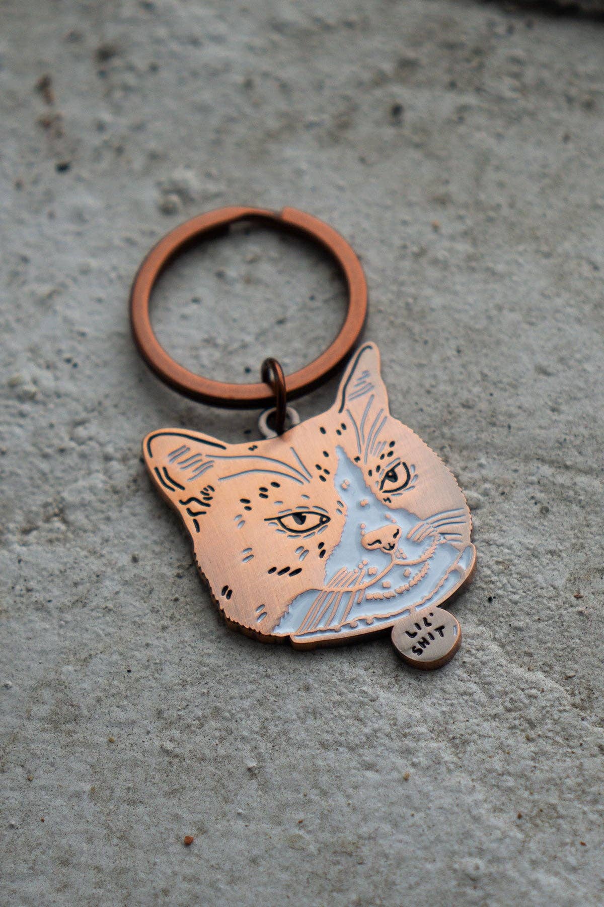 Lil Shit - Cat Keychain - Out of the Blue