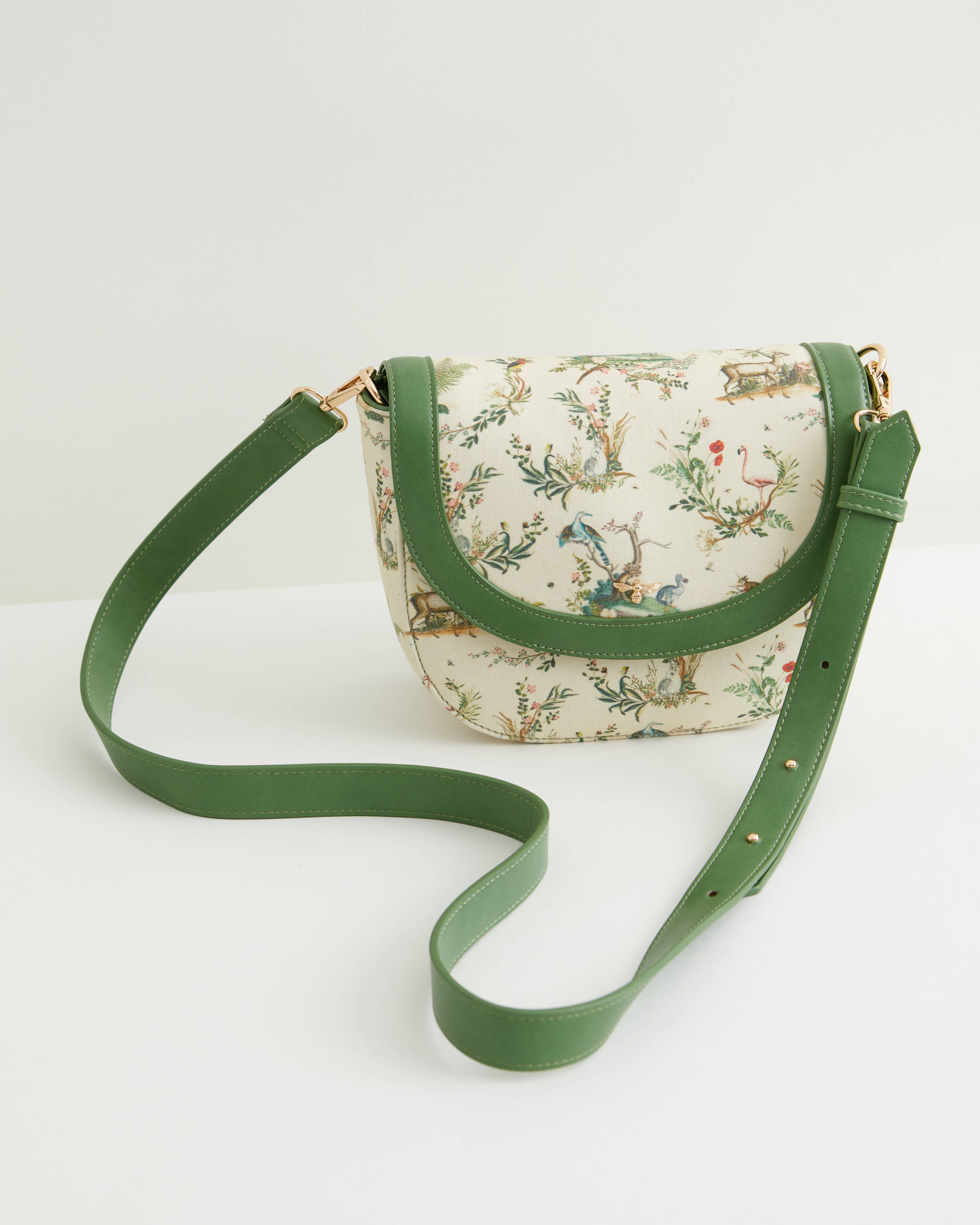 Toile de Jouy Saddle Bag - Out of the Blue