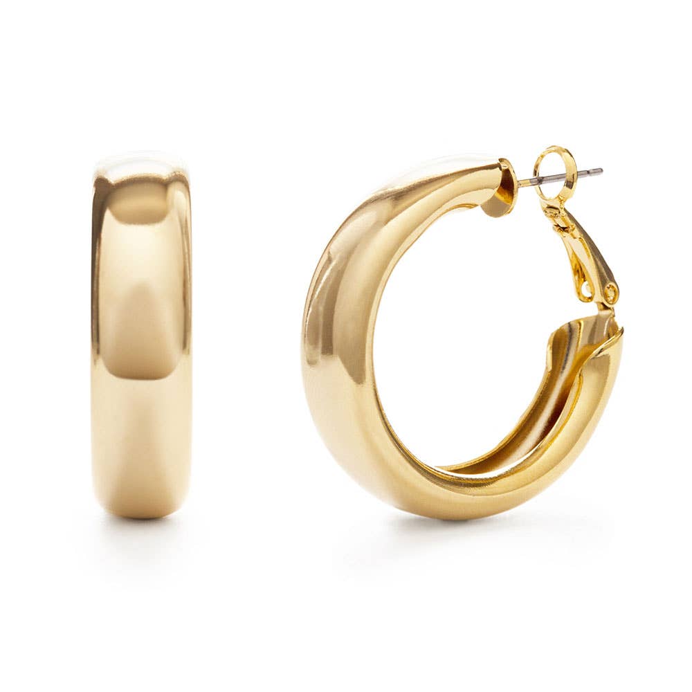 Big, Chunky Hoop Earrings - Out of the Blue