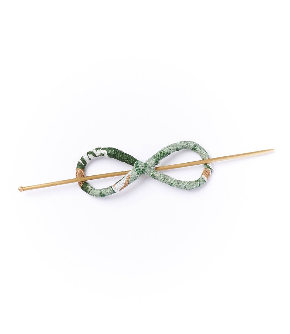 Infinity Figure 8 Hair Slide with Stick - Assorted Upcycled - Out of the Blue