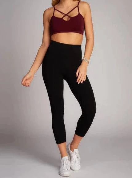 HIGH WAIST 3/4 LEGGINGS BAMBOO - Out of the Blue
