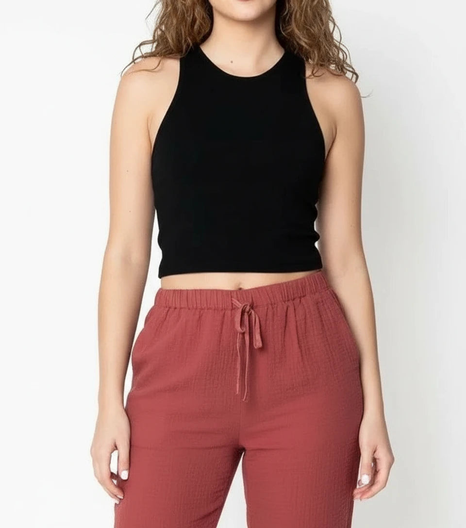 RIBBED TANK BAMBOO - Out of the Blue