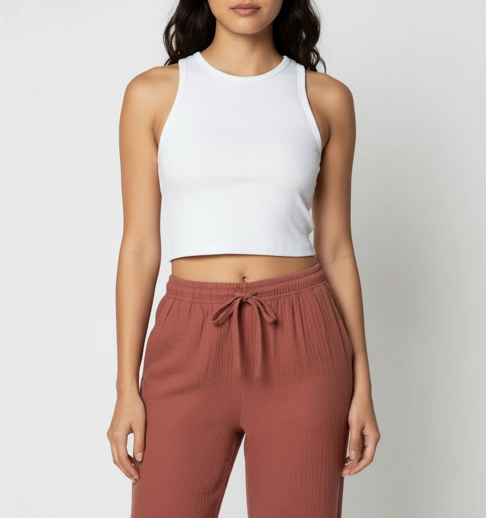 RIBBED TANK BAMBOO - Out of the Blue