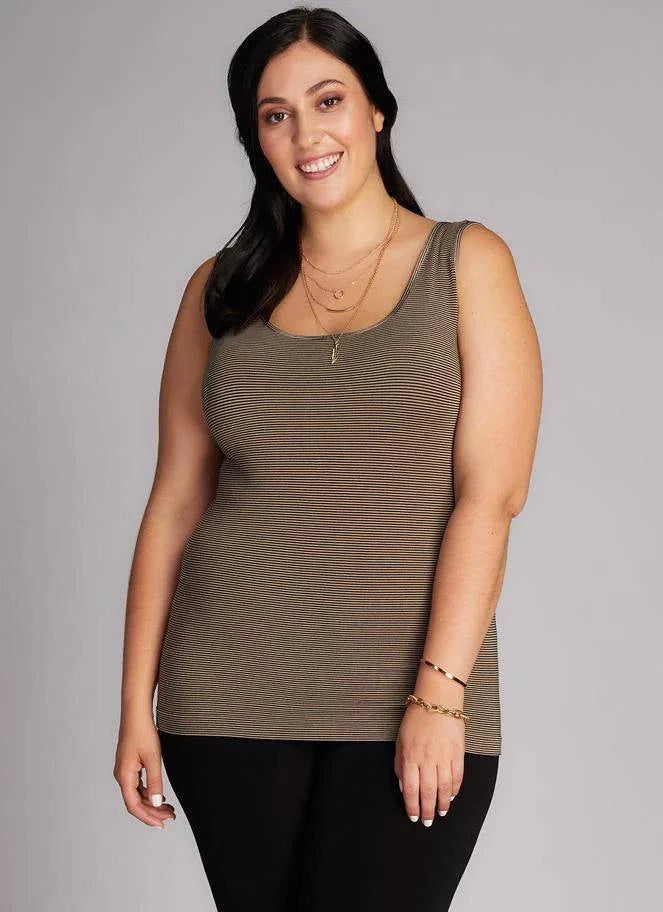 BLACK BAMBOO PLUS SIZE TANK - Out of the Blue