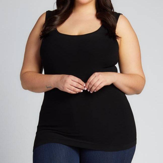 BLACK BAMBOO PLUS SIZE TANK - Out of the Blue
