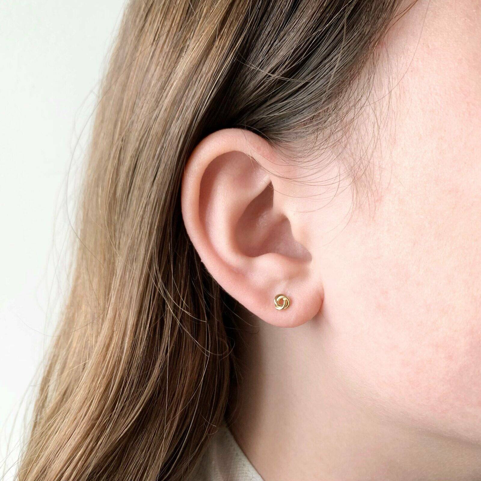 ETERNITY KNOT STUD GOLD - Out of the Blue
