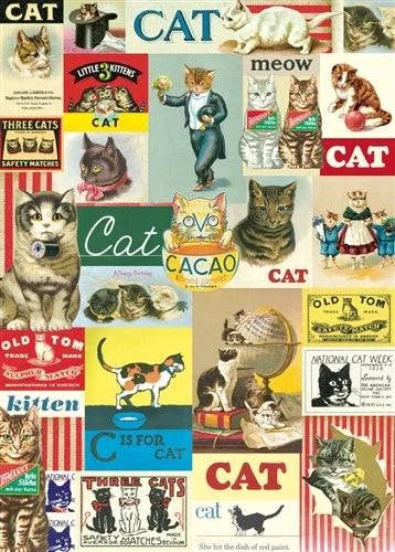 VINTAGE CAT GIFT WRAP - Out of the Blue
