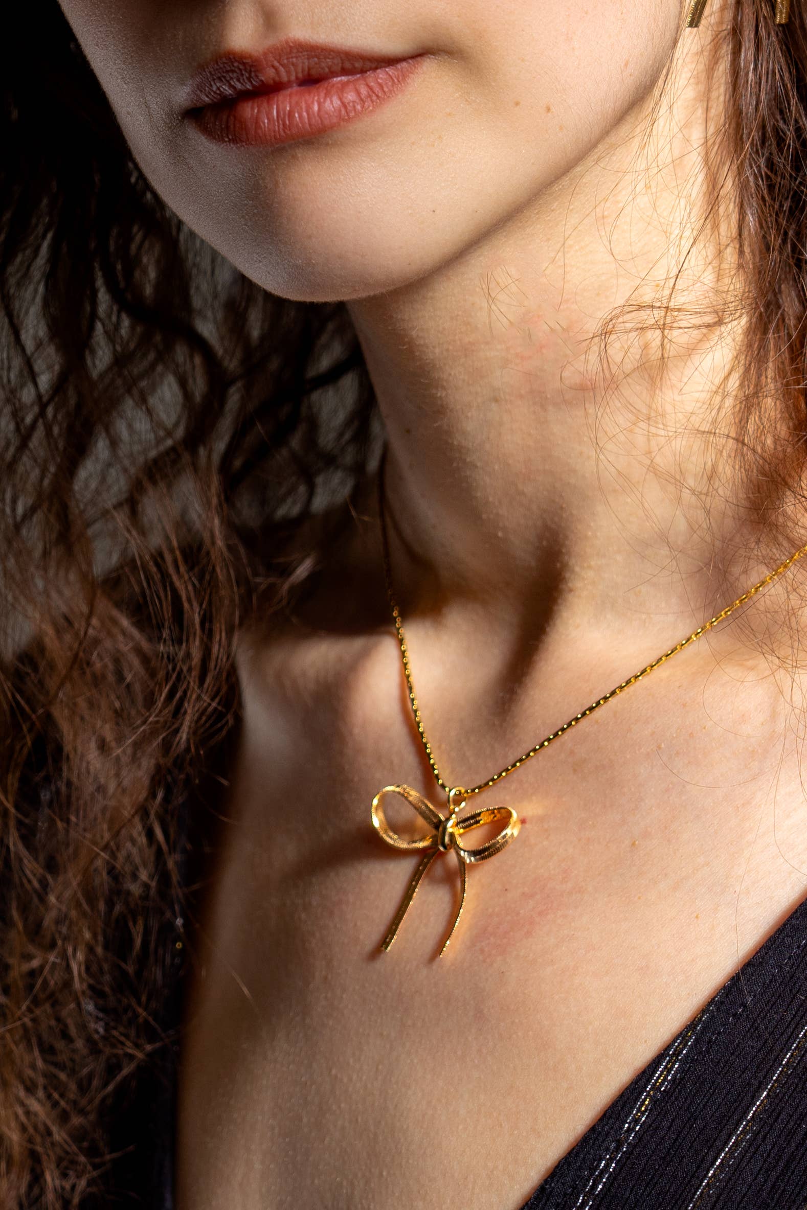 The Bow is Mine Necklace - 18k Gold Plated - Out of the Blue