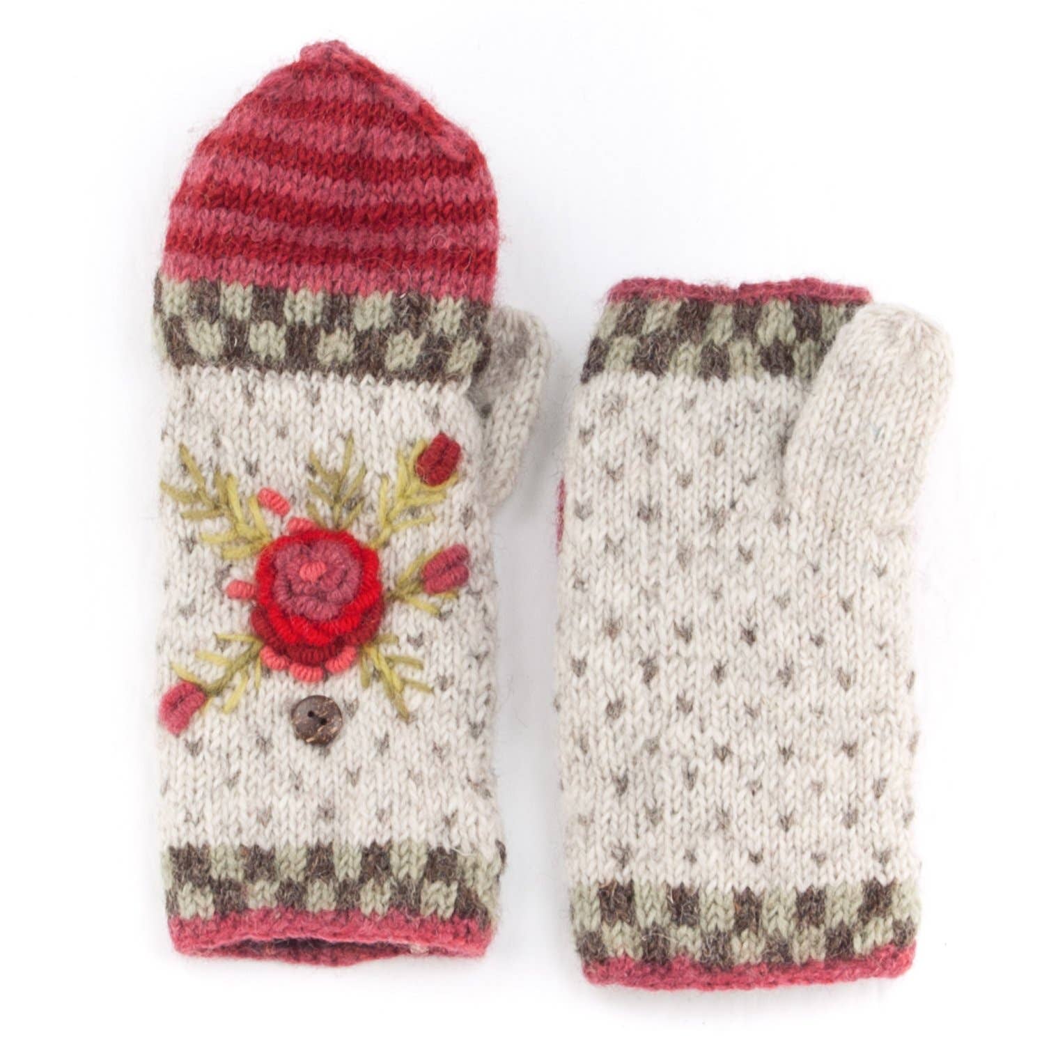 Aubrey  - women's wool knit handwarmers - Out of the Blue