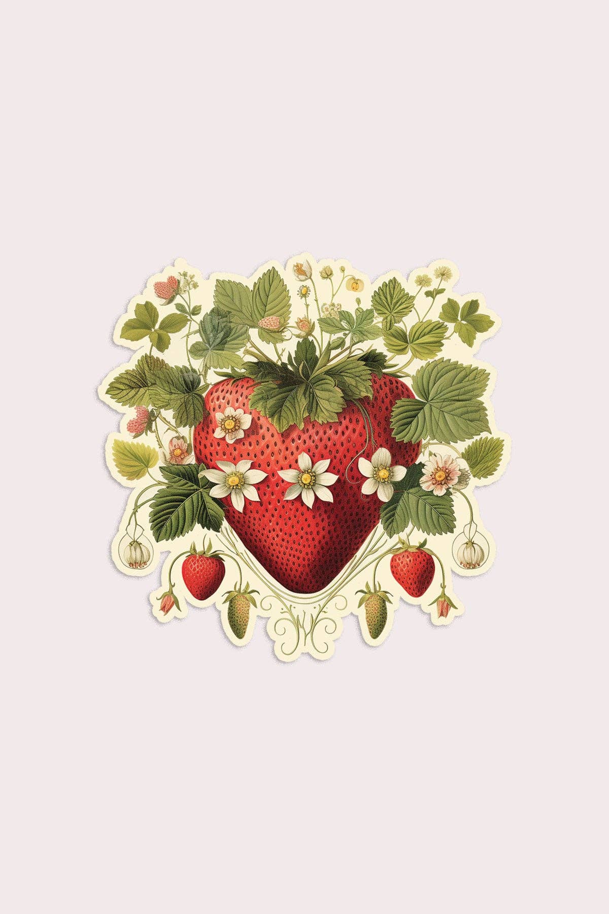 Strawberry Valentine Vinyl Sticker - Out of the Blue