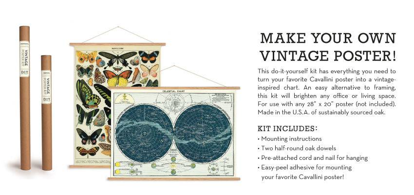VINTAGE POSTER KIT VERTICAL - USE WITH  GIFT WRAP! - Out of the Blue