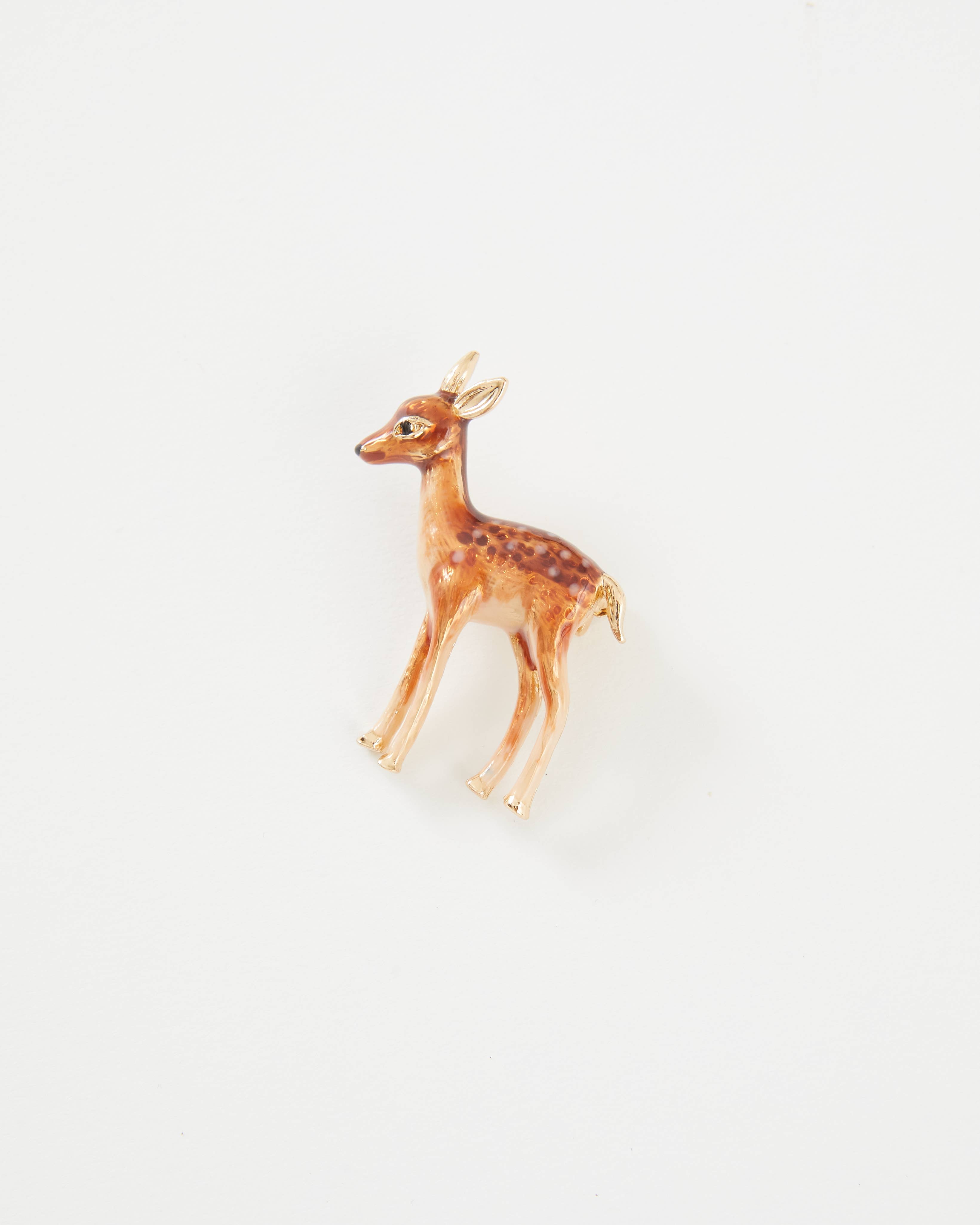 Enamel Fawn Brooch - Out of the Blue