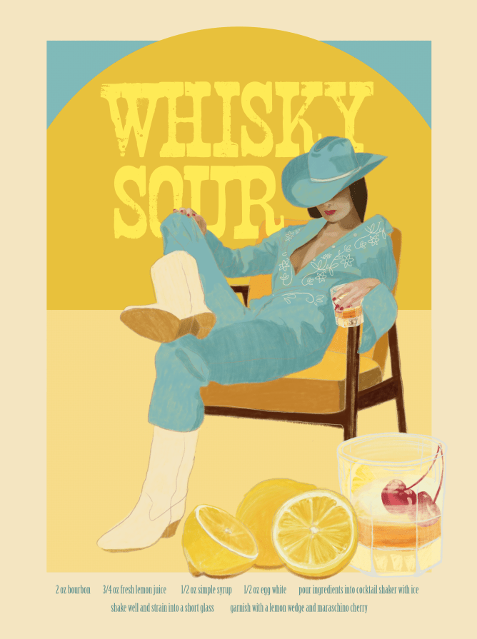 Jenny Liz Rome's Whisky Sour Print - Out of the Blue