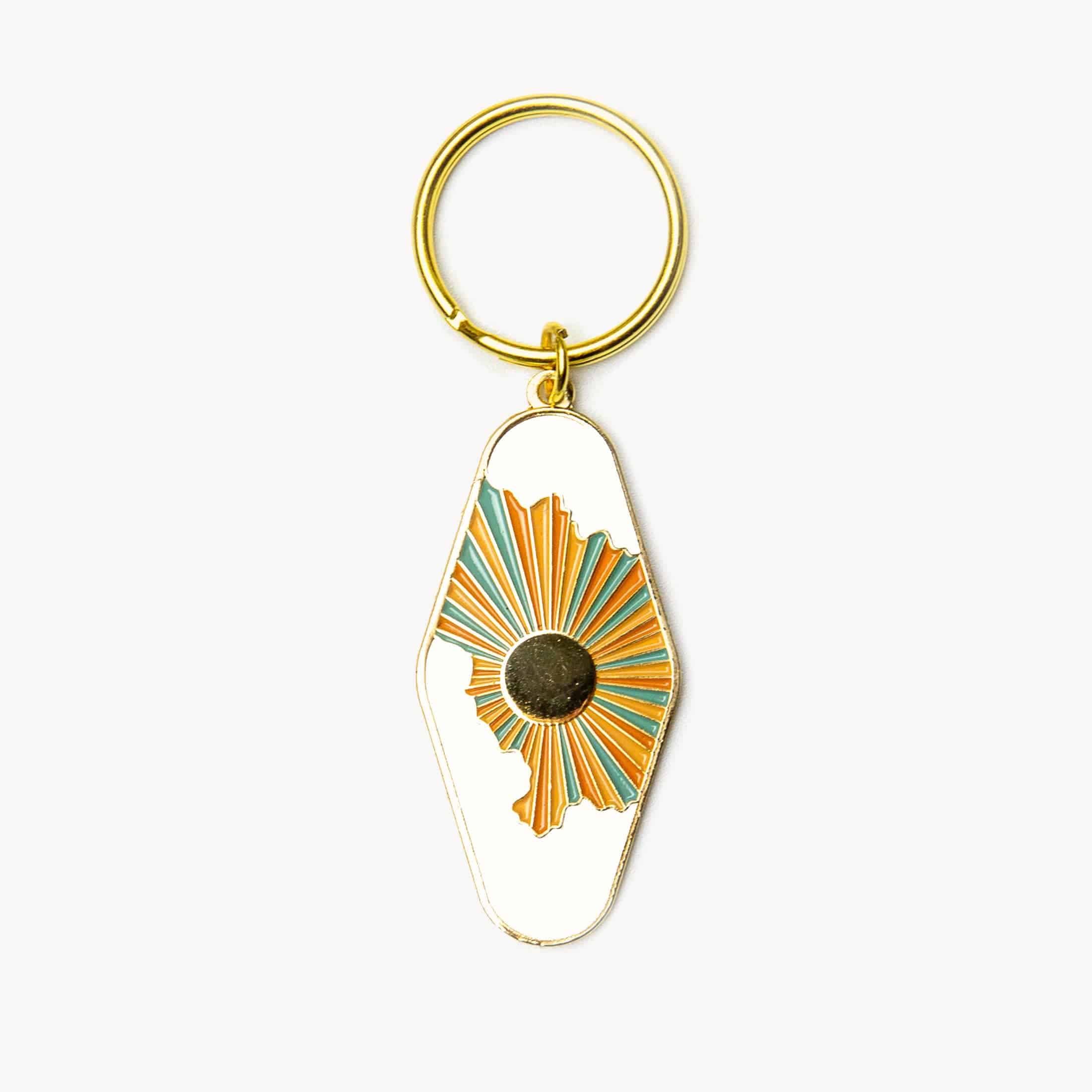 Sun & Clouds Keychain - Out of the Blue