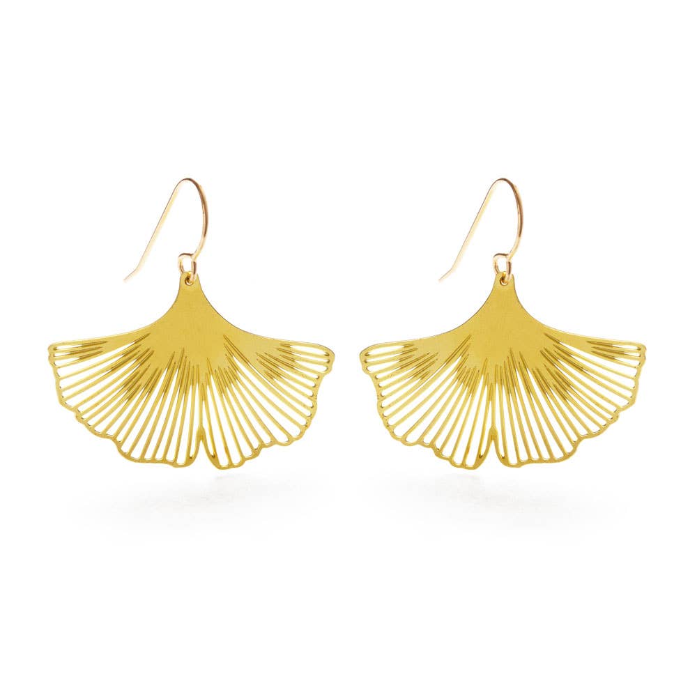 Ginkgo Leaf Earrings - Out of the Blue