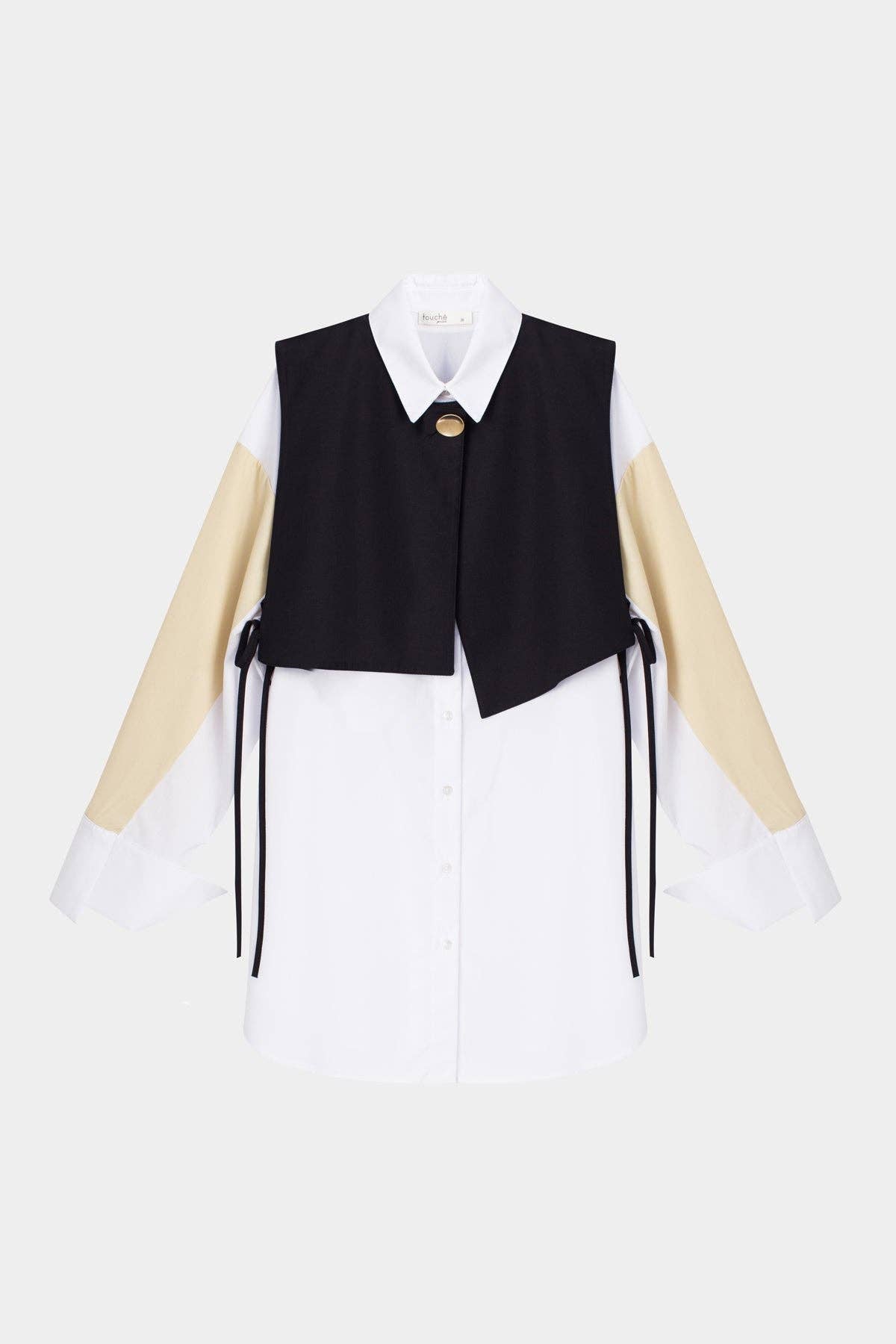 POPLIN SHIRT WITH VEST - Out of the Blue