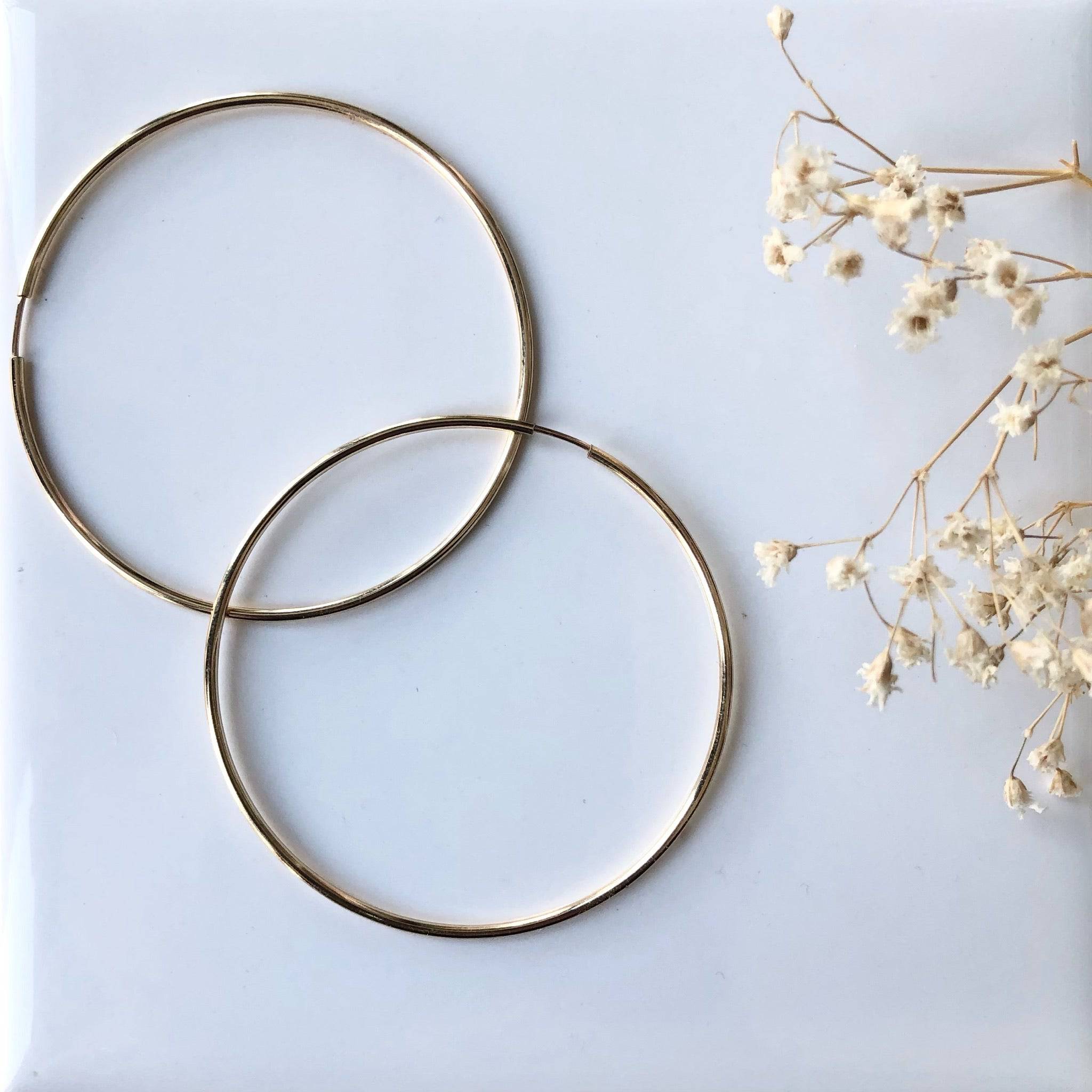 ENDLESS HOOP 50MM GOLD FILL - Out of the Blue